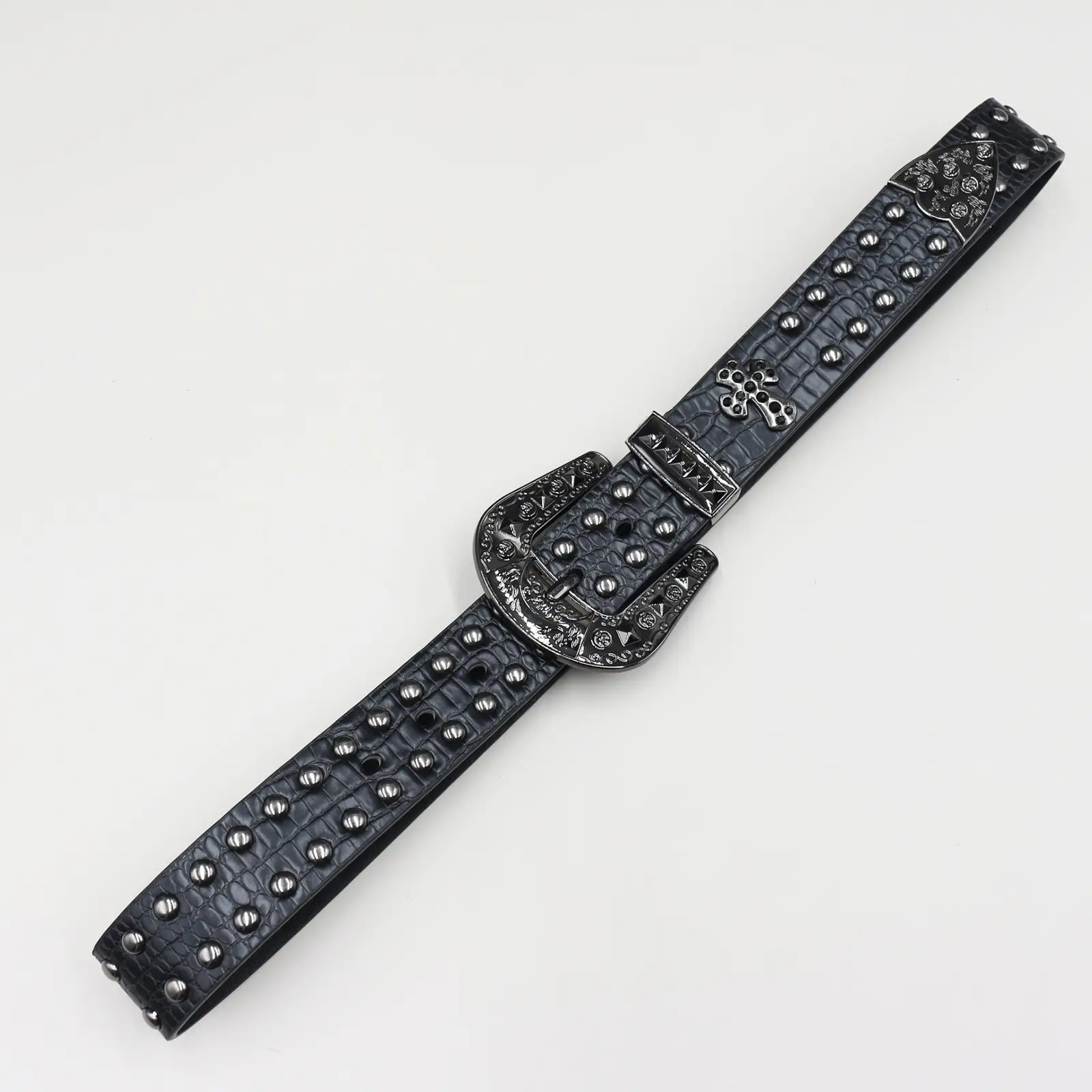 Cross Stylish Hip-Hop Belt for Men Women with Rivets — feature 7