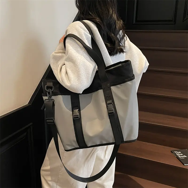 Large Capacity Crossbody Bag for Men Women Black White - Image 4