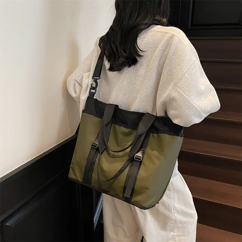 Large Capacity Crossbody Bag for Men Women Black White - Image 5