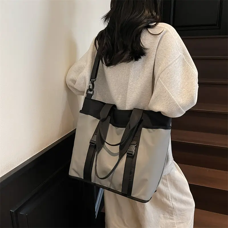 Large Capacity Crossbody Bag for Men Women Black White - Image 6