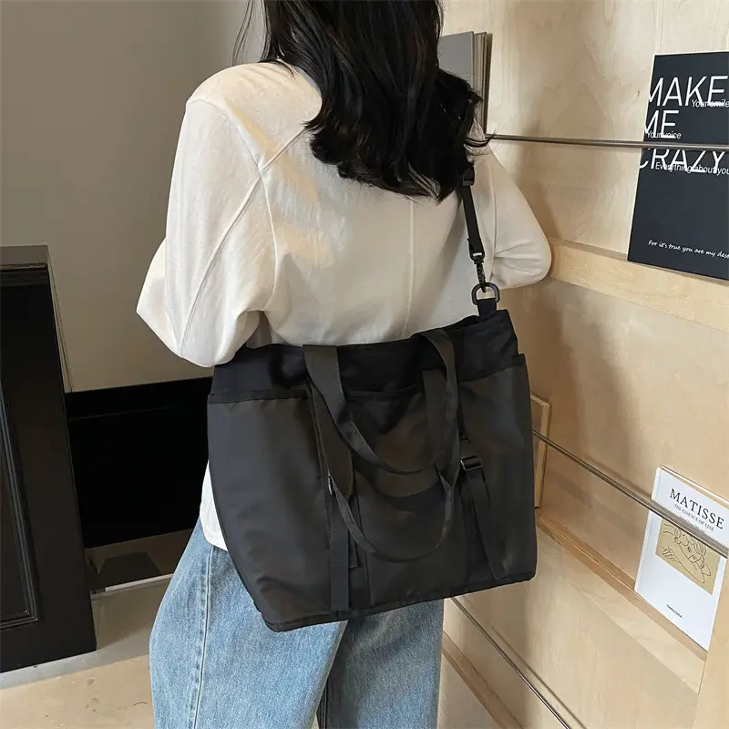 Large Capacity Crossbody Bag for Men Women Black White - Image 7