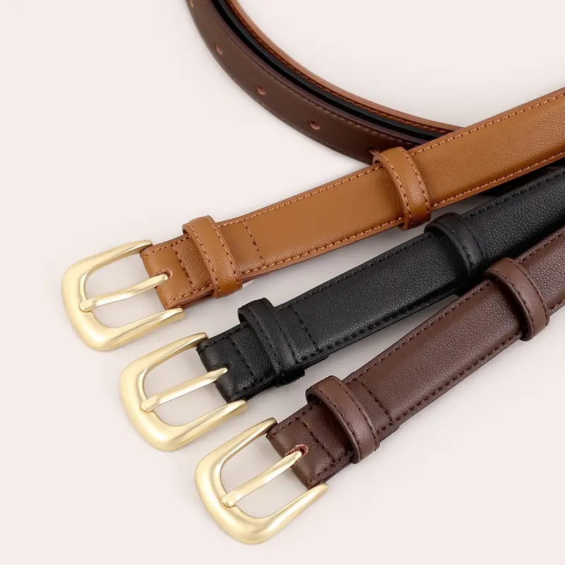 Women's Belt 3 Color Genuine Leather 100cm - Image 2