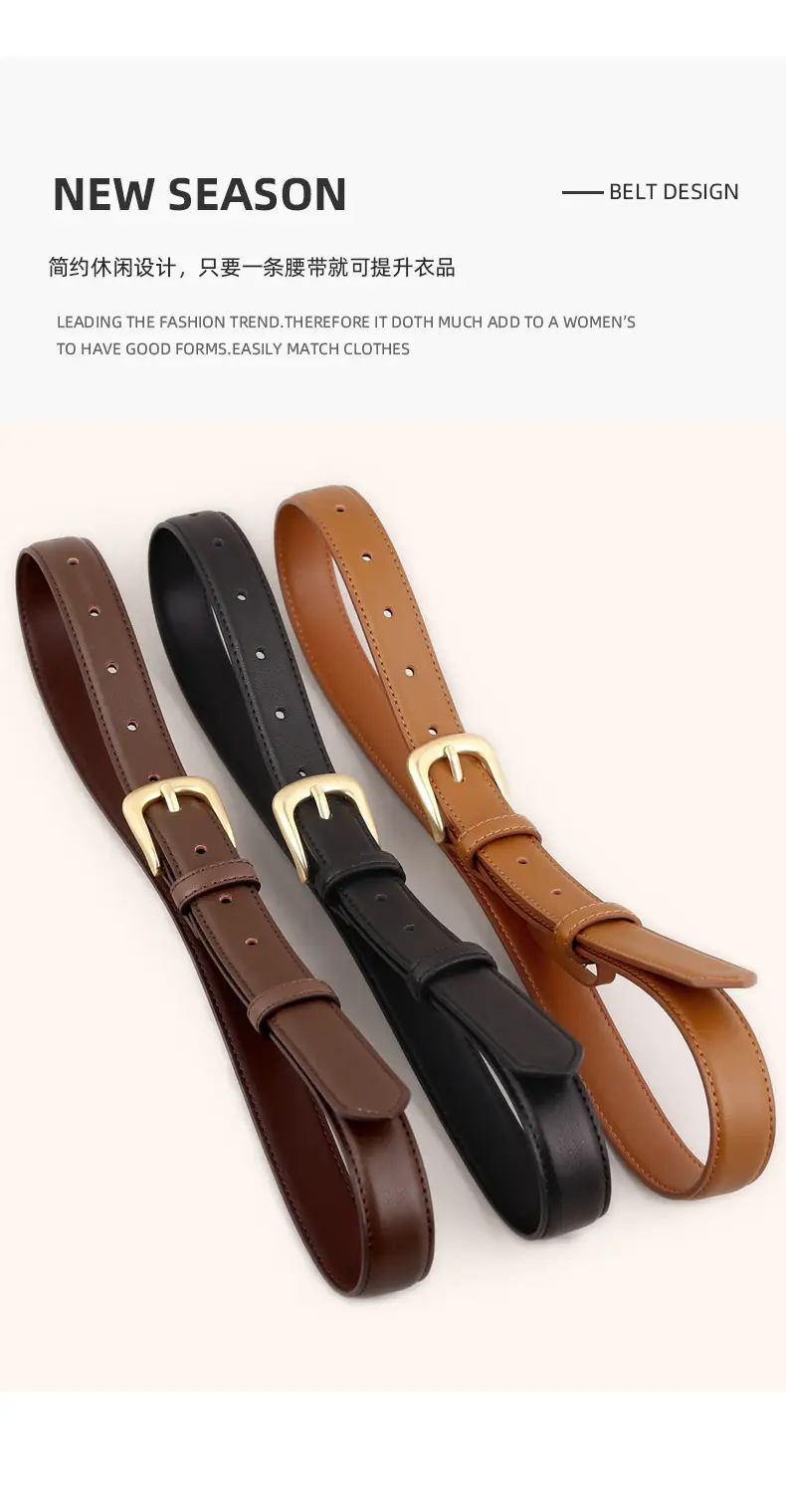 Women's Belt 3 Color Genuine Leather 100cm β feature 15