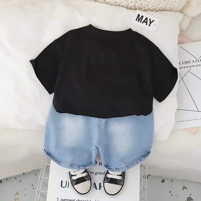 Boys Korean Style 2025 Summer New Kids T-Shirt Two-Piece Set — feature 8