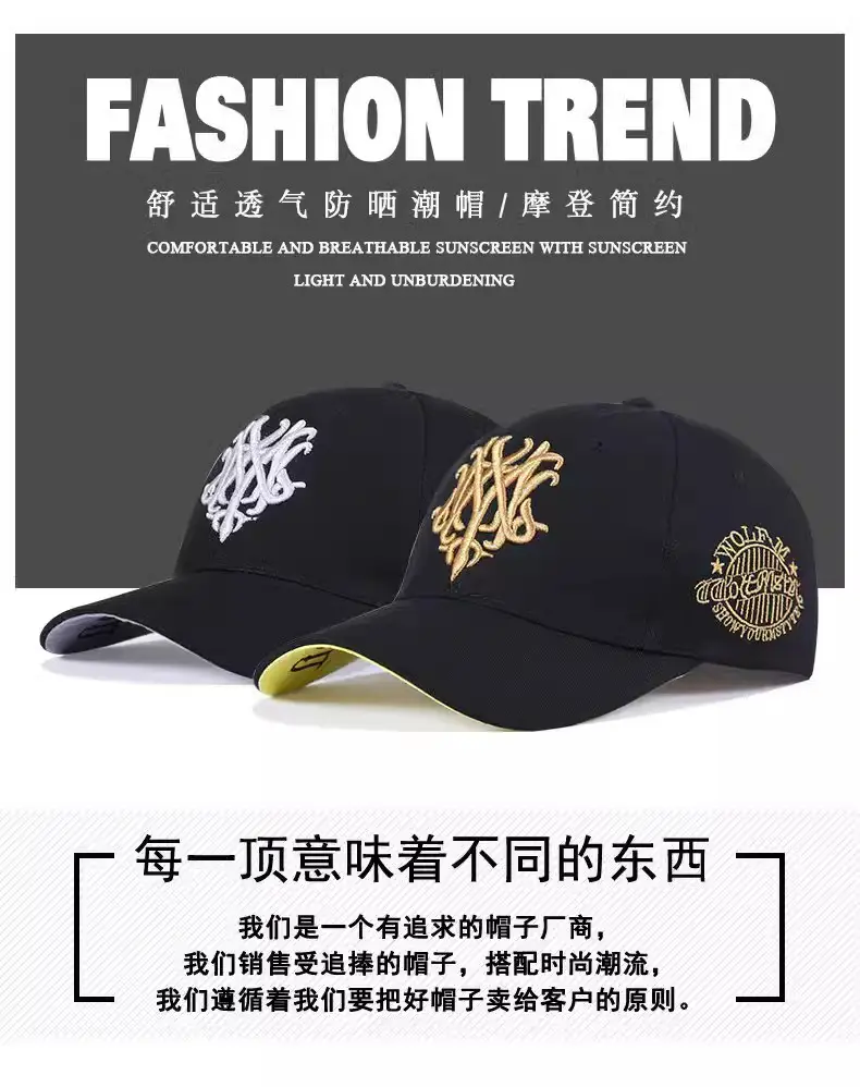 Korean Embroidered Baseball Cap for Men Women Sunshade Sports — feature 1