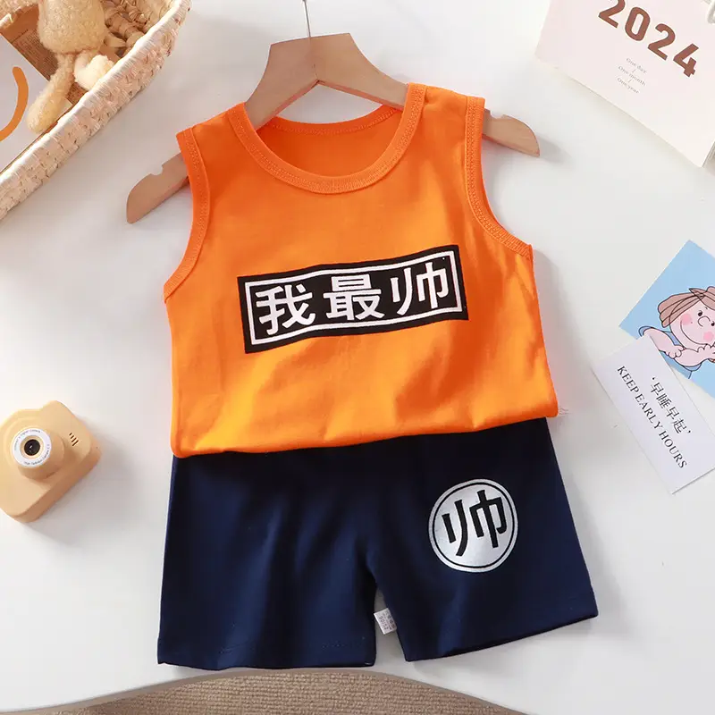 Girls Penguin Sleeveless T-Shirt Shorts Set Yellow Blue Striped - Image 6