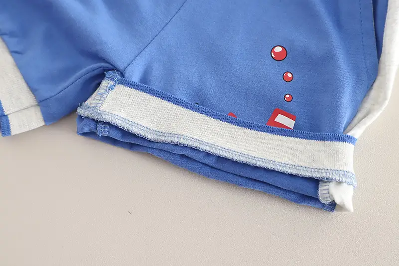 Submarine Cartoon 2-Piece Boys Suit Blue Cotton 1-5Y — feature 16