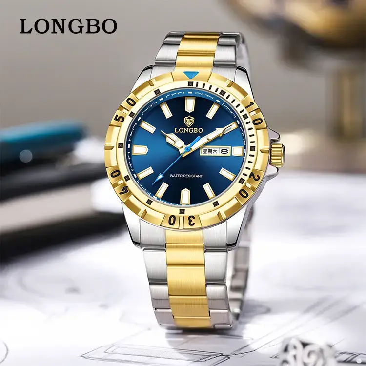 Longbo Gold Men's Wristwatch Business Luxury Trendy Fashion - Image 10
