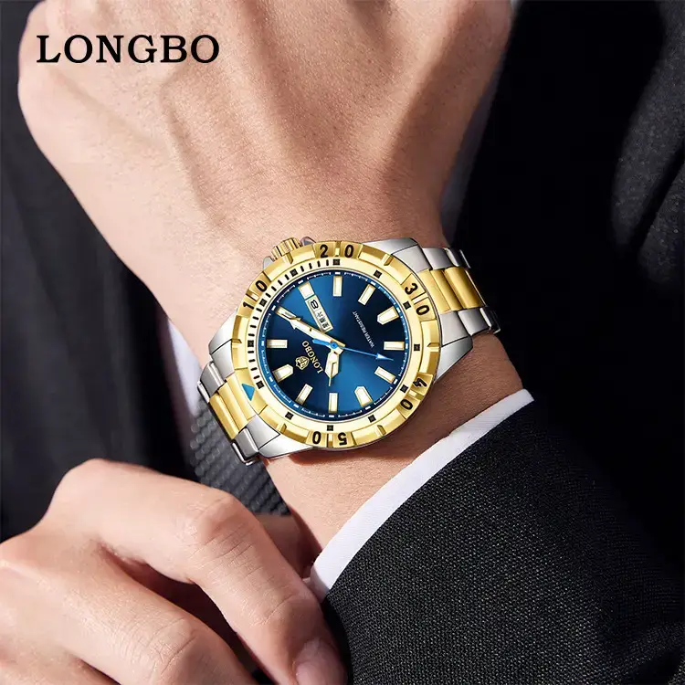 Longbo Gold Men's Wristwatch Business Luxury Trendy Fashion - Image 11
