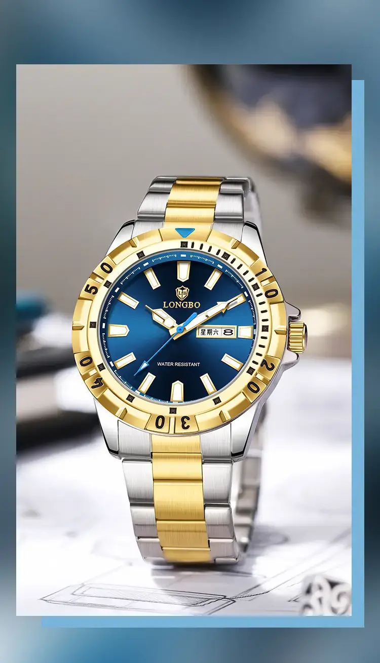Longbo Gold Men's Wristwatch Business Luxury Trendy Fashion — feature 6