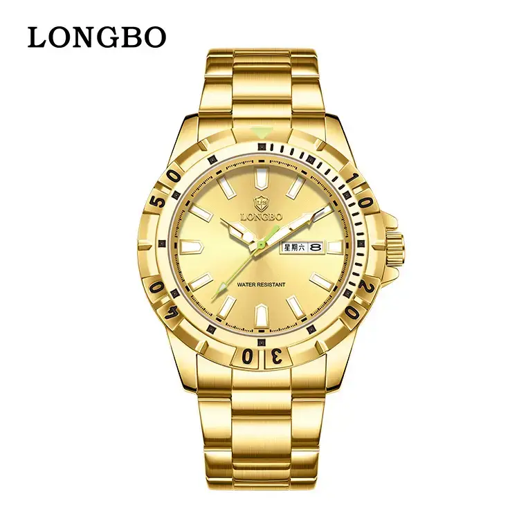 Longbo Gold Men's Wristwatch Business Luxury Trendy Fashion - Image 2