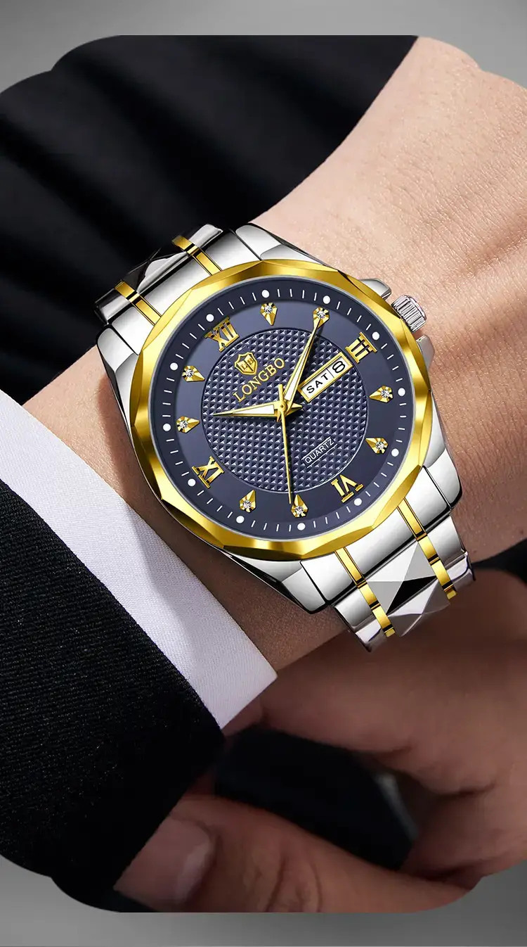 Longbo Men's Black Digital Watch with Bracelet — feature 3