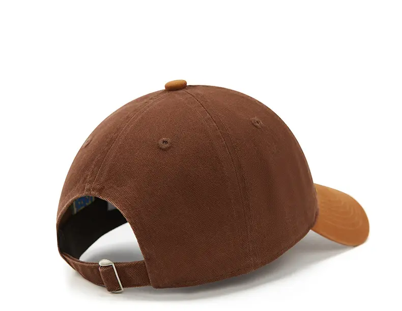 Korean Letter Embroidered Baseball Cap Teal Brown — feature 12
