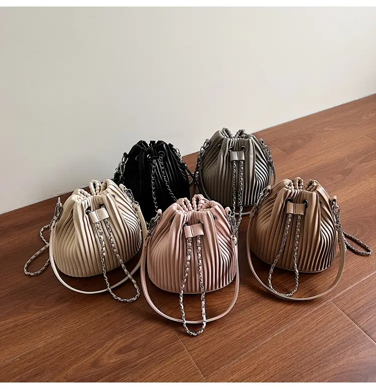 Korean Style Pleated Drawstring Bag Women 2025 — feature 15