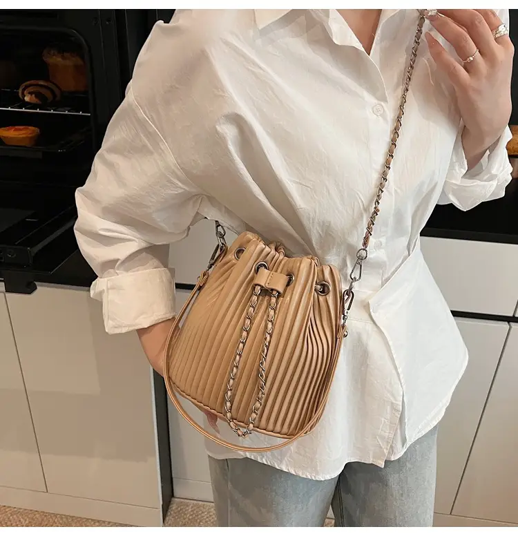 Korean Style Pleated Drawstring Bag Women 2025 — feature 20