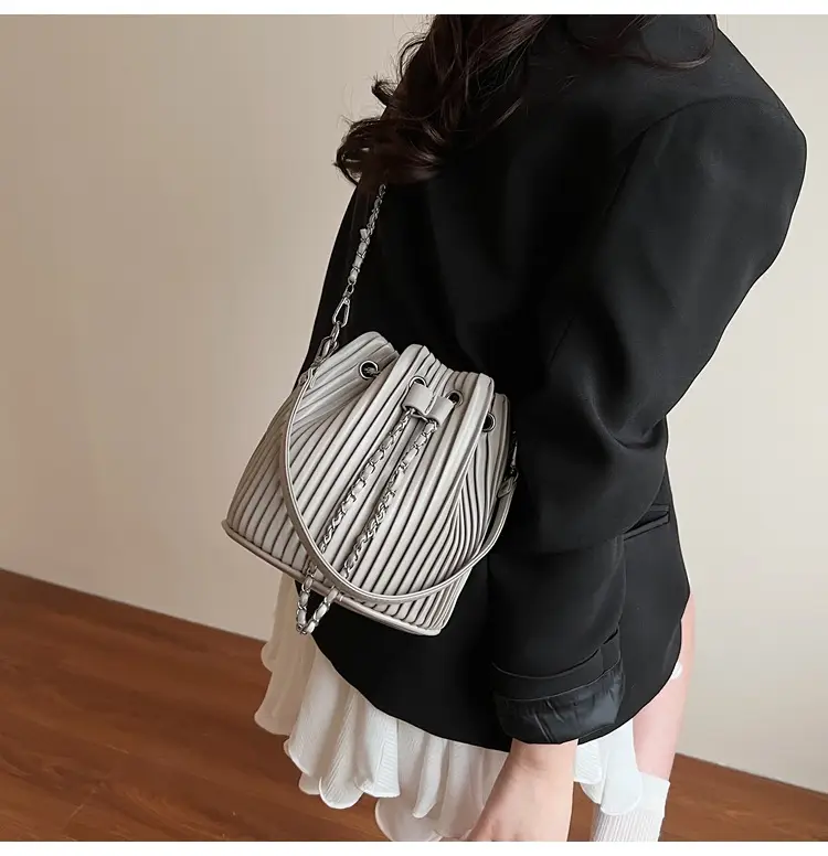 Korean Style Pleated Drawstring Bag Women 2025 — feature 30