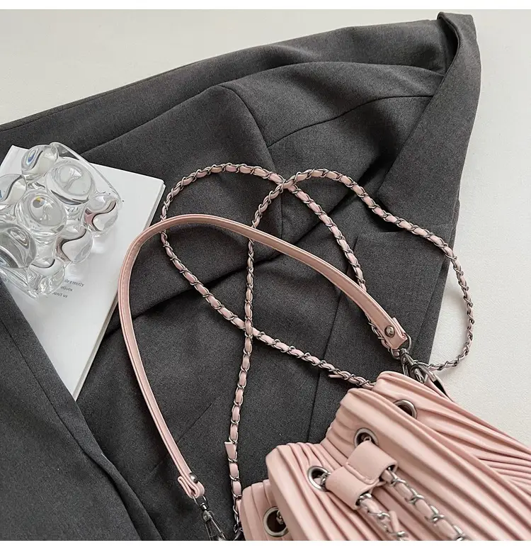 Korean Style Pleated Drawstring Bag Women 2025 — feature 32