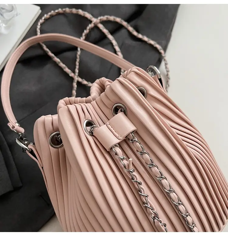 Korean Style Pleated Drawstring Bag Women 2025 — feature 33