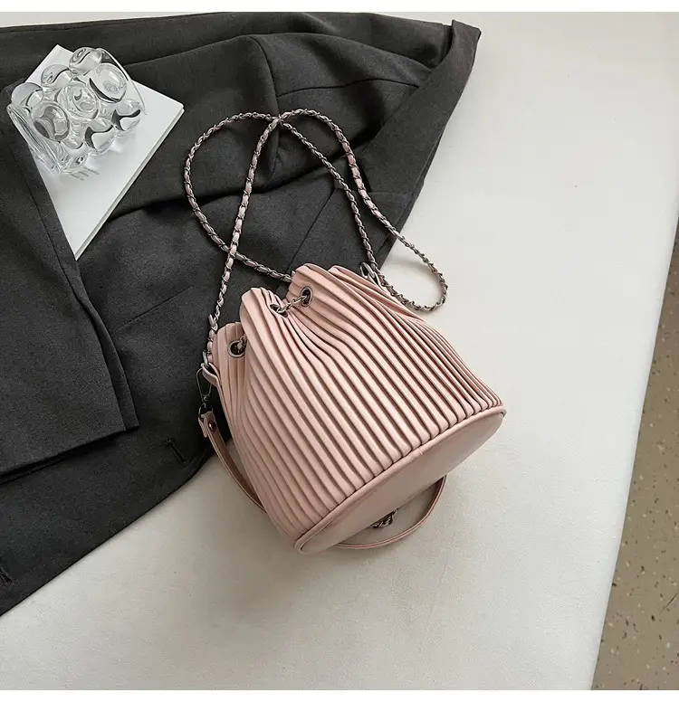 Korean Style Pleated Drawstring Bag Women 2025 — feature 37