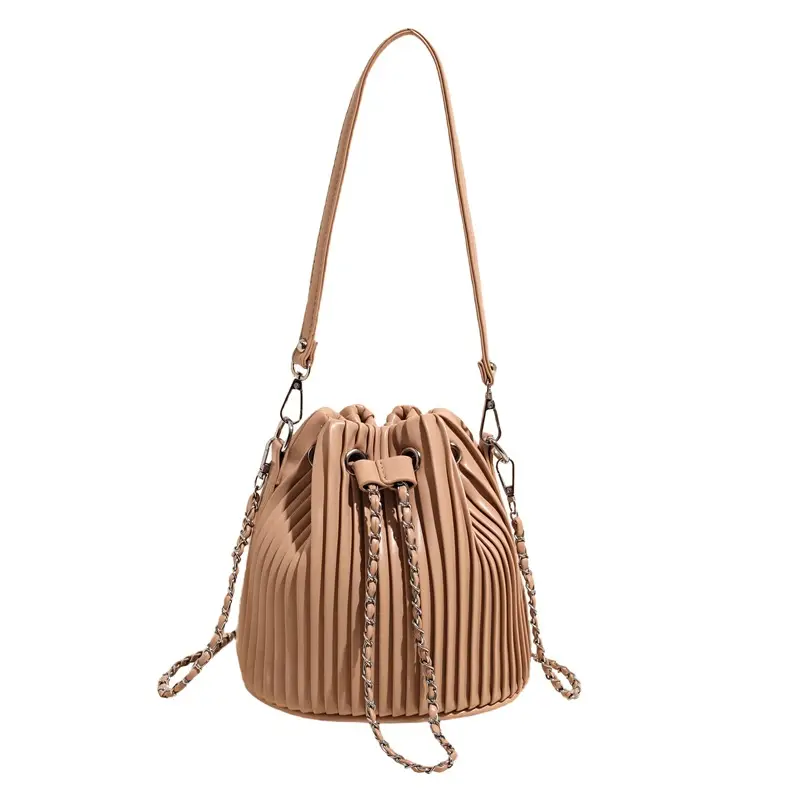 Korean Style Pleated Drawstring Bag Women 2025 - Image 4