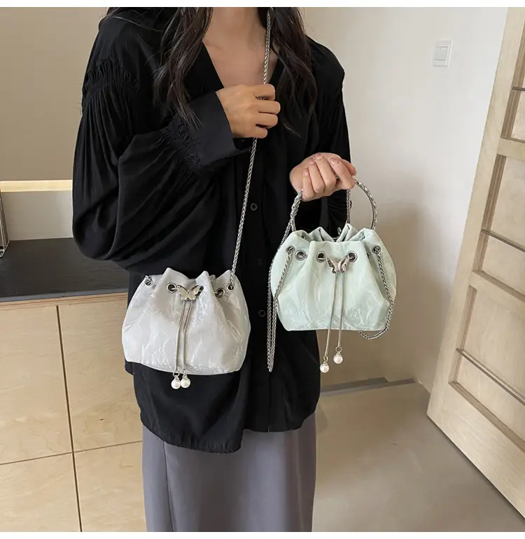 Elegant Metal Bucket Bag Women's Shoulder Crossbody — feature 15