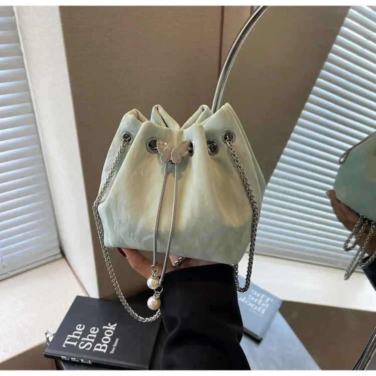 Elegant Metal Bucket Bag Women's Shoulder Crossbody — feature 17