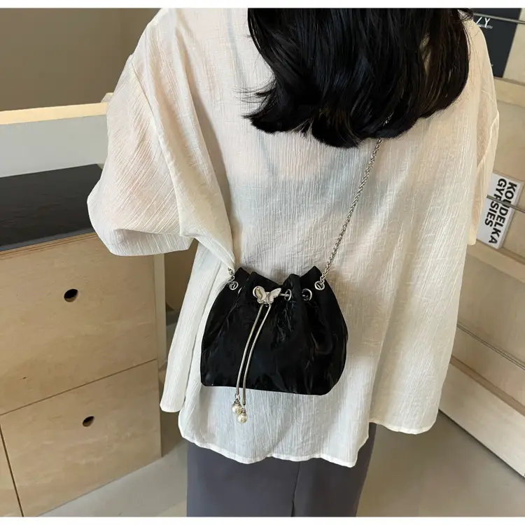 Elegant Metal Bucket Bag Women's Shoulder Crossbody — feature 22