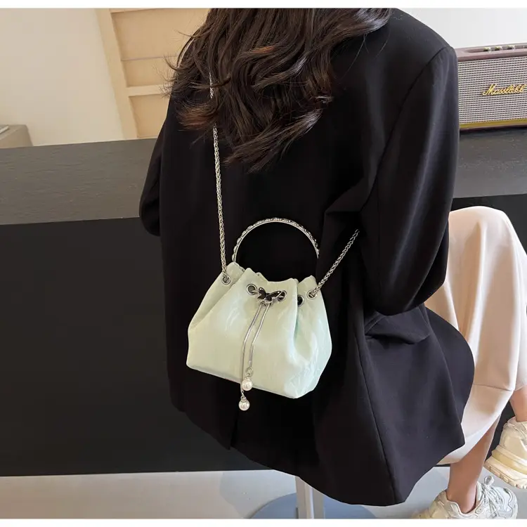 Elegant Metal Bucket Bag Women's Shoulder Crossbody — feature 38