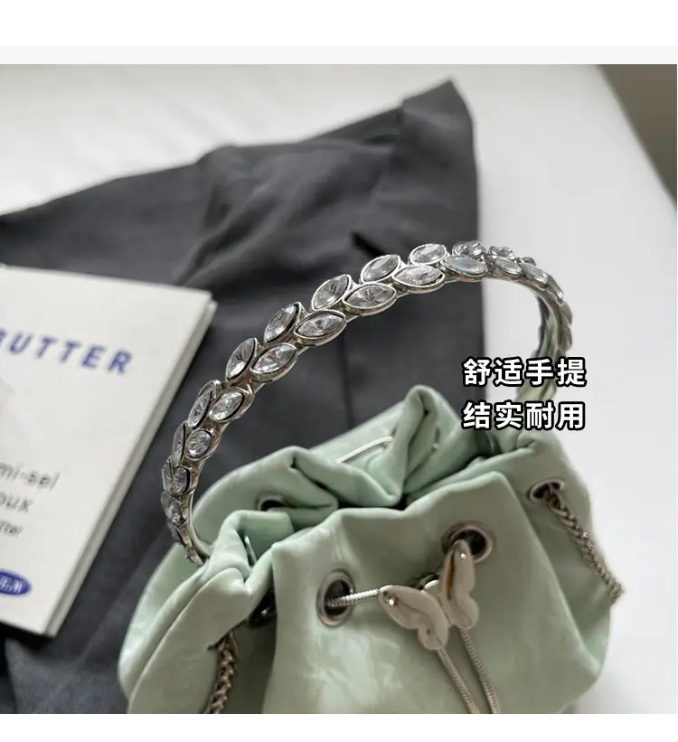 Elegant Metal Bucket Bag Women's Shoulder Crossbody — feature 6