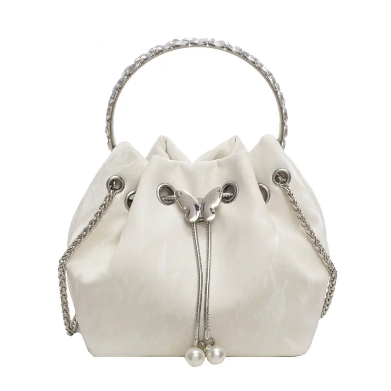 Elegant Metal Bucket Bag Women's Shoulder Crossbody - Image 4