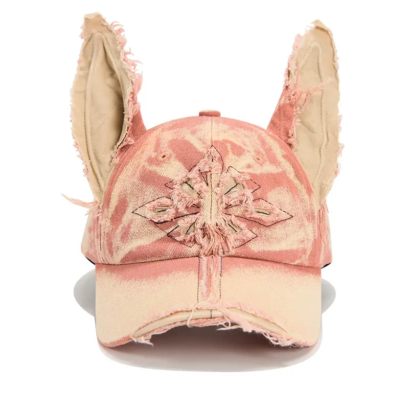 American Retro Doberman Ear Denim Baseball Hat for Men Women Spring Autumn New Show Face Small Cross Cap - Image 3