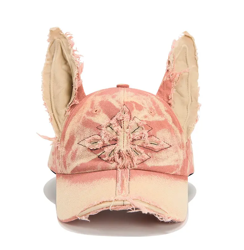 American Retro Doberman Ear Denim Baseball Hat for Men Women Spring Autumn New Show Face Small Cross Cap — feature 13