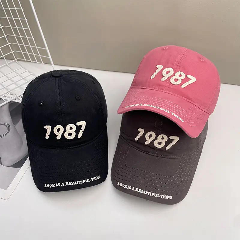 Women's 1987 Embroidered Baseball Cap Large Head — feature 17