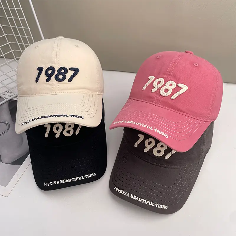 Women's 1987 Embroidered Baseball Cap Large Head — feature 18