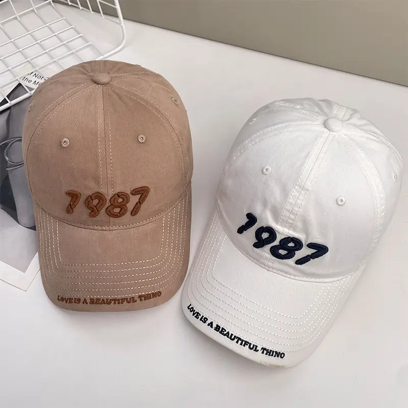 Women's 1987 Embroidered Baseball Cap Large Head — feature 20