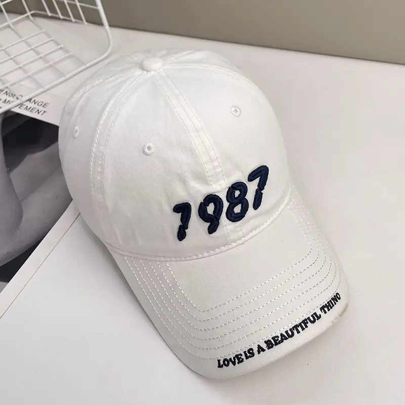 Women's 1987 Embroidered Baseball Cap Large Head - Image 3
