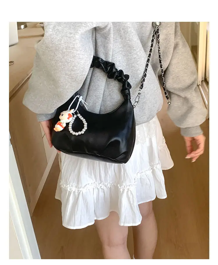 Pink Korean Style Soft Leather Shoulder Bag for Women — feature 28