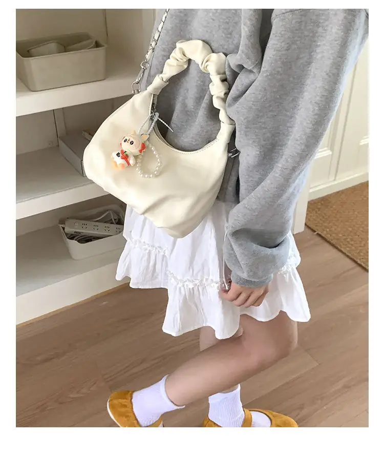 Pink Korean Style Soft Leather Shoulder Bag for Women — feature 31