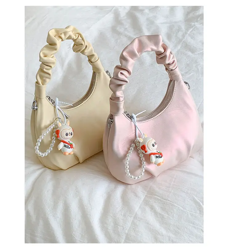 Pink Korean Style Soft Leather Shoulder Bag for Women — feature 34
