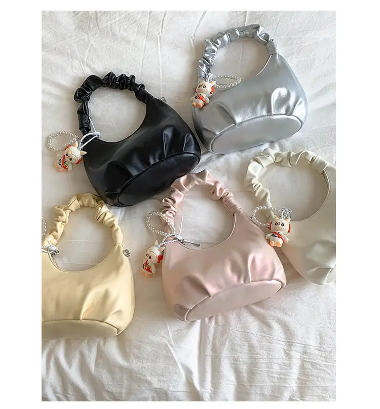 Pink Korean Style Soft Leather Shoulder Bag for Women — feature 37