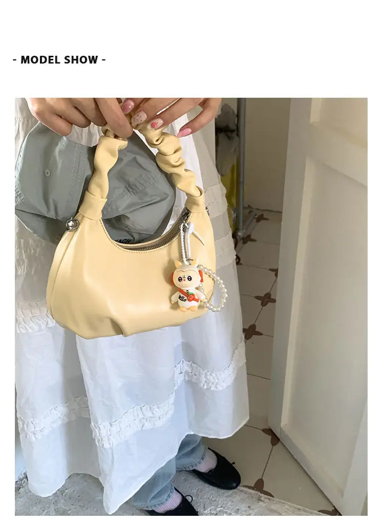 Pink Korean Style Soft Leather Shoulder Bag for Women — feature 8