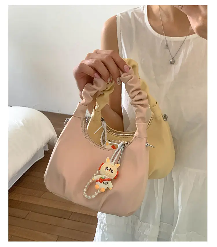 Pink Korean Style Soft Leather Shoulder Bag for Women — feature 9