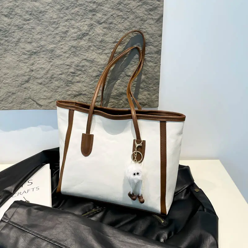 Women's Blue Canvas Shoulder Bag with Cute Design - Image 15
