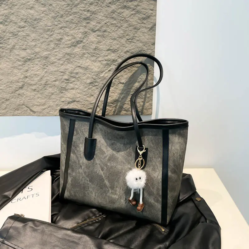 Women's Blue Canvas Shoulder Bag with Cute Design - Image 16