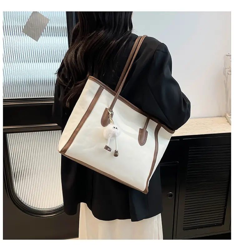 Women's Blue Canvas Shoulder Bag with Cute Design — feature 19