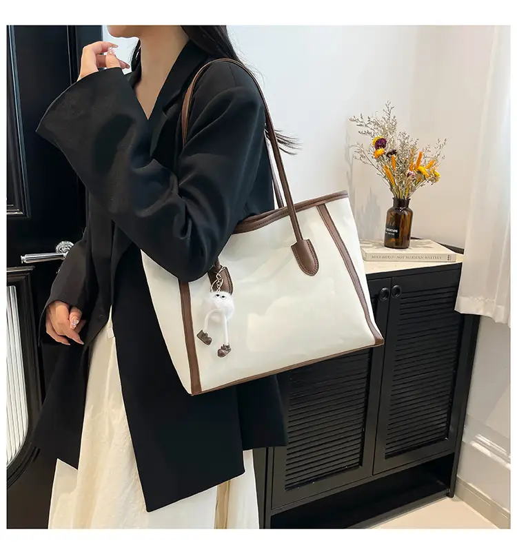Women's Blue Canvas Shoulder Bag with Cute Design — feature 20