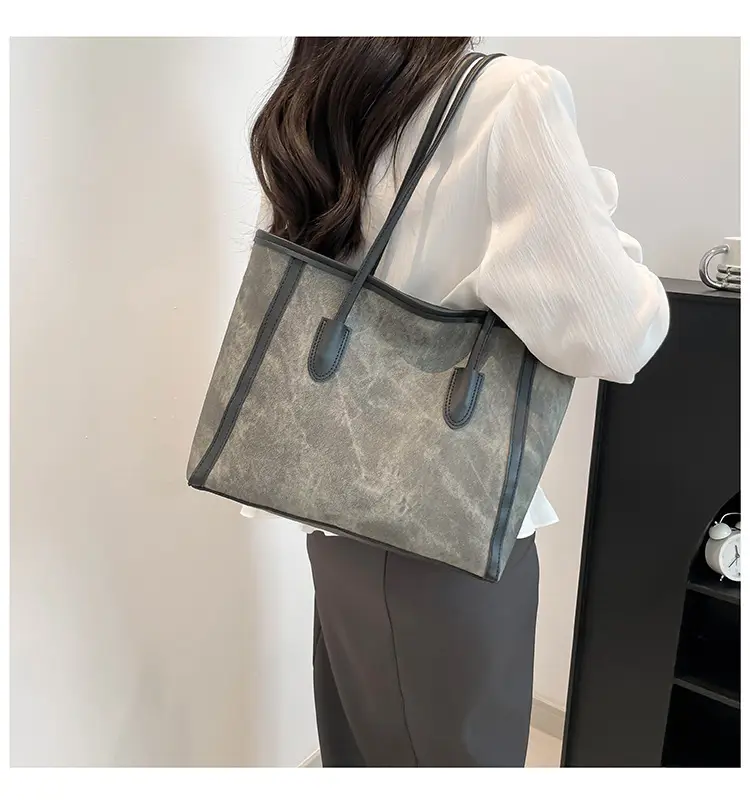 Women's Blue Canvas Shoulder Bag with Cute Design — feature 25