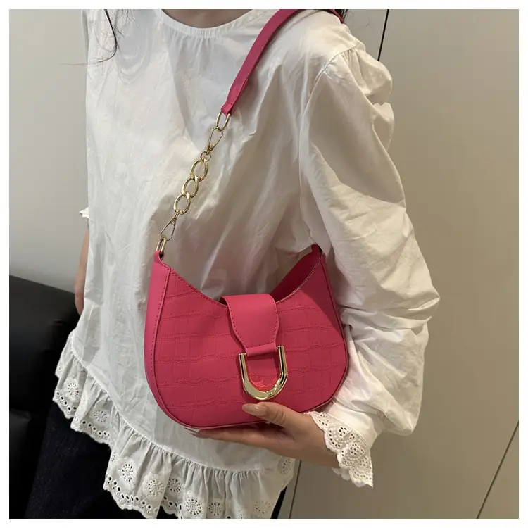 Women's Cream Croc Texture Crossbody Bag Summer 2025 — feature 14
