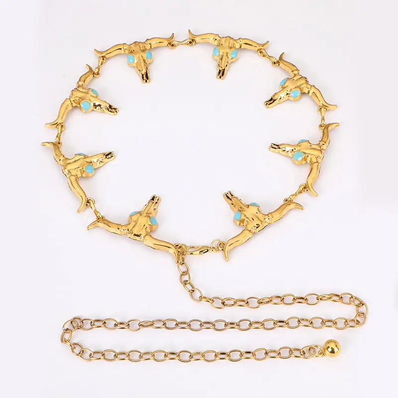 Vintage Women's Gold Spider Waist Chain with Chain - Image 4