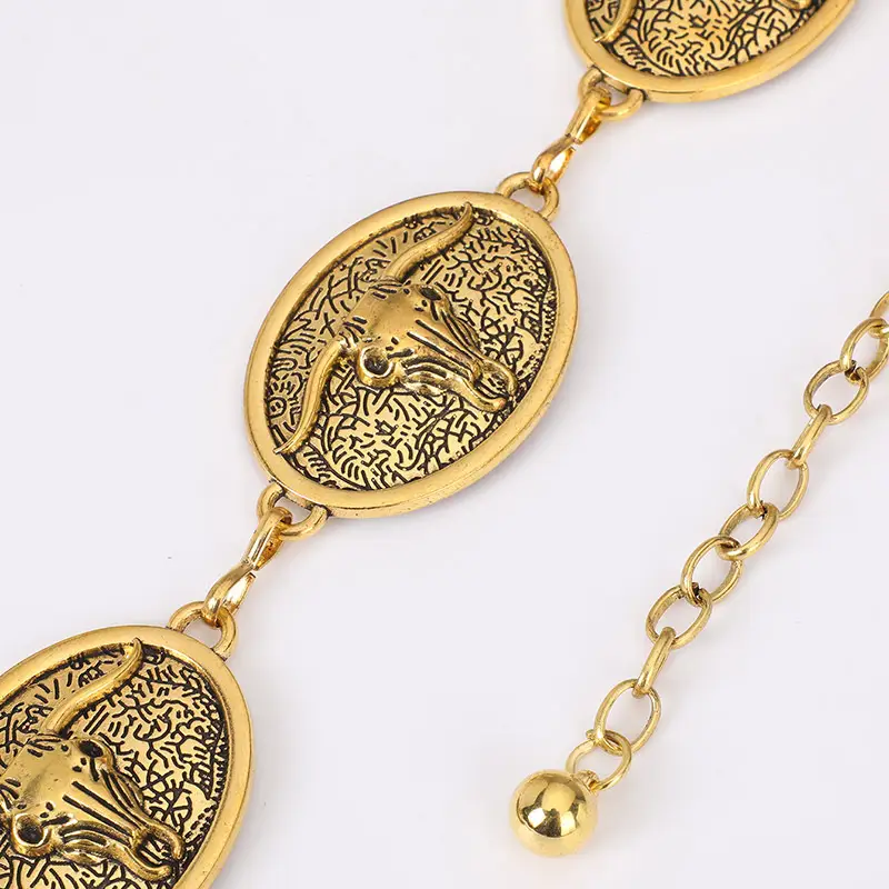 Vintage Women's Gold Spider Waist Chain with Chain — feature 11